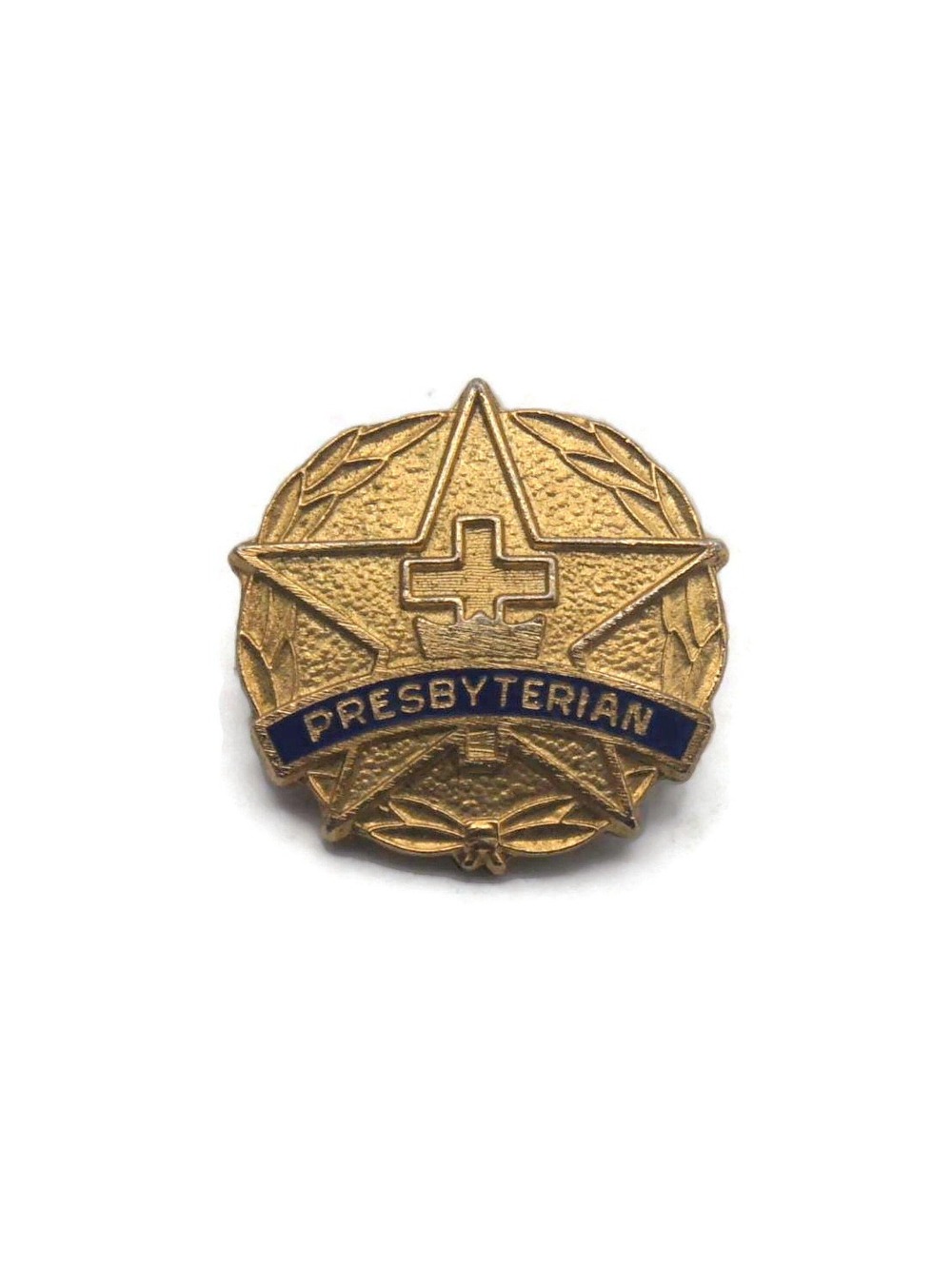 Vintage DC Cook Elgin Religious Lapel Pin, Presbyterian Lapel Brooch.